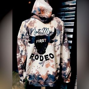 Not my first rodeo Cowhide  Zip Hoodie